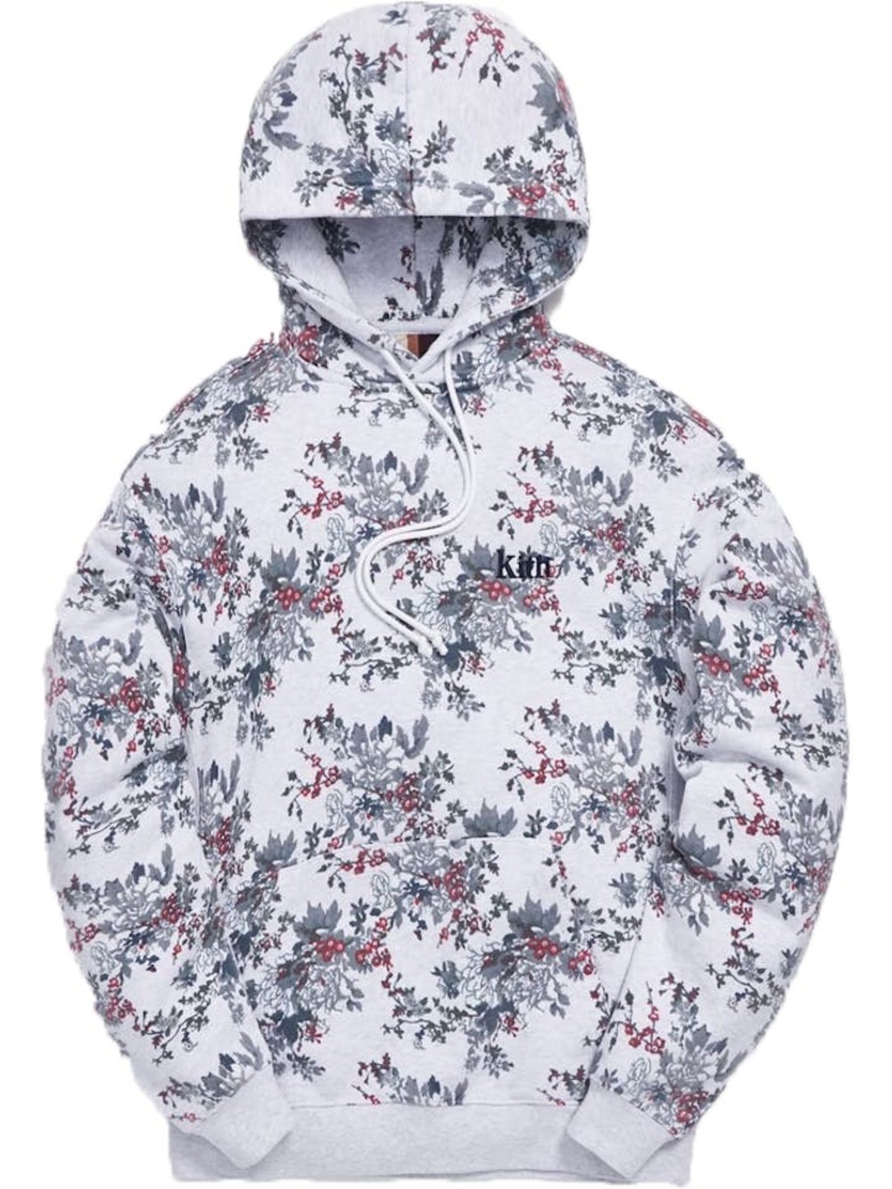 KITH Floral Williams III Hoodie Light Heather Grey